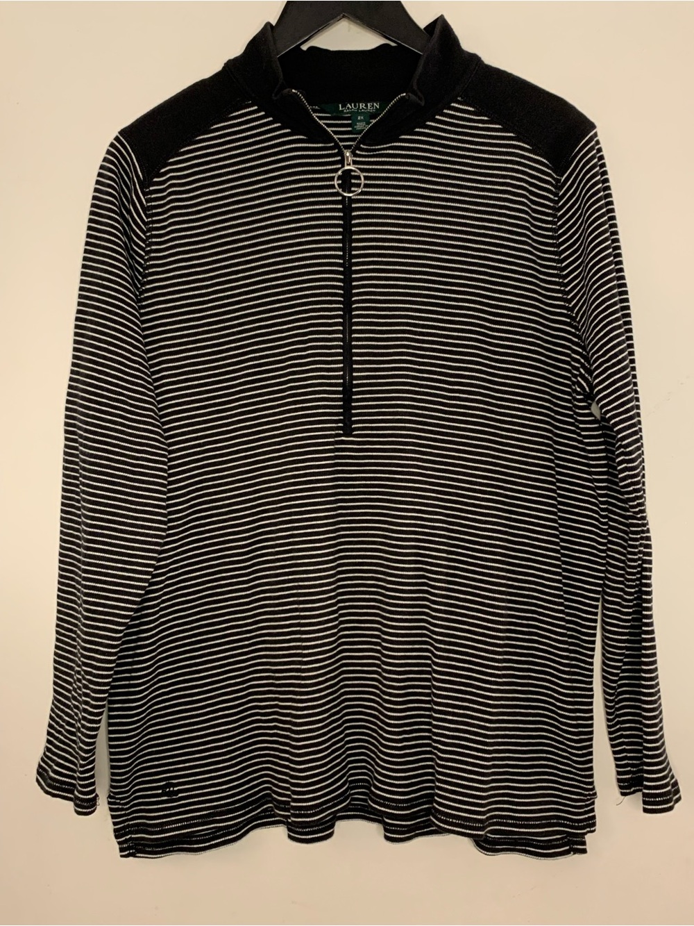 Ralph Lauren Striped Mock Neck